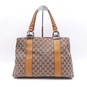 Pre-owned GUCCI canvas Handbag Brown T10390318