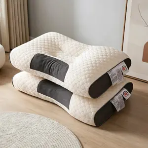 Massage pillow, zone-designed sleep-assisting neck pillow, bedding with moisture absorption, machine washable, suitable for bedroom and living room decoration, a cost-effective choice.