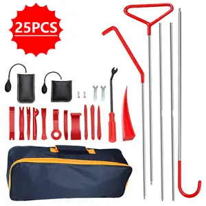 25Pcs Paintless Dent Repair Tool Kit Steel Crowbar Car Door Audio Dashboard Dismantle Fastener Set for Hook Up Thing Car Tool