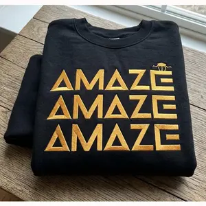 Embroidered Amaze Amaze Amaze Sweatshirt, Project Hail Mary Rocky Inspired Sci Fi Men T-Shirt Crewneck Sweater