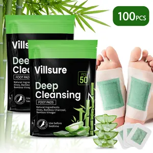 Villsure Foot Detox Patches - 2 Packs | Bulk Value Bundle for Long-Term Foot Care | Deep Cleansing Formula with Sea Salt, Aloe, Tourmaline | Relieve Chronic Fatigue, Improve Sleep Quality, Detoxify Body | 2-Month Supply