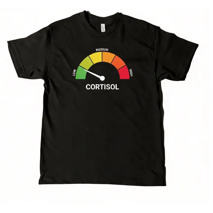 Men's Short-Sleeve Heavy Cotton Round Neck T-Shirt - Graphic T-Shirt for Casual Sports, Medium Weight, Pre-Shrunk, Multi-Size, Cortisol Level Management Support, Shortsleeve, Graphic T Shirts