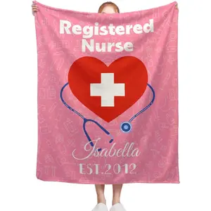 Nurse Gifts Blanket, 40 x 50 Inch Throw Lightweight Super Soft Cozy Blankets for Couch Bed Sofa Chair, Nurse Appreciation Gifts,Nurse Gifts for Nursing Student A1