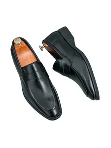 Men's Business Loafers, Slip-On Formal Leather Shoes, Commuter Versatile Low Heel Penny Loafers, Stylish and Comfortable Business Style Footwear, Business Office Shoes