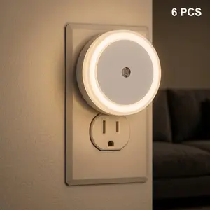 Night Light,  6-Pack Night Lights Plug into Wall, Plug in Night Light, Dusk to Dawn Nightlight Led Night Lights for Bedroom, Kids Room, Baby Night Light, Bathroom, Hallway Warm White Home Lighting