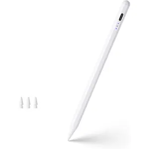 Pencil for Apple, Stylus Pen for iPad A16 11th/10th/9/8/7/6 Generation, iPad Pro M4 13"/11"/12.9", iPad Air M3/M2/5/4/3 Gen, iPad mini A17 Pro 7/6/5, Palm Rejection & Tilt Sensitivity (White)