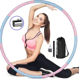 Weighted Detachable Sponge Hula Hoop for Belly & Waist Toning, Splicing Fitness Hoop, Multi-Color Hula Hoop, Ideal for Workout, Workout Equipment