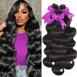 JOPEAR 16A Body Wave Human Hair Bundles 30 40 Inch Brazilian Remy Raw Virgin Human Hair Bundles 100% Unprocessed Double Weft Weave Bundles Deals #Summer