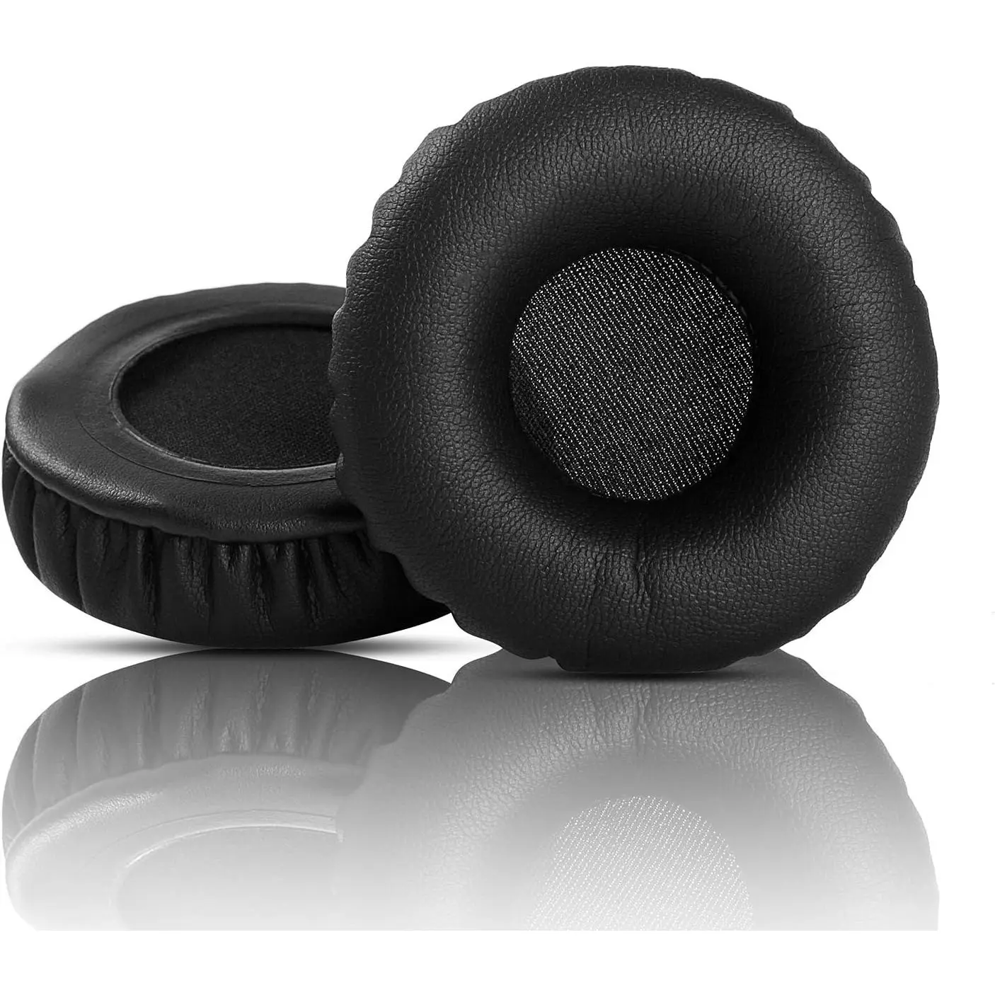 Universal Replacement Ear Pads, Soft Leather Material, Enhanced Durability, 70mm Diameter, Comfortable Fit for Multiple Headphone Models, 1 Pair
