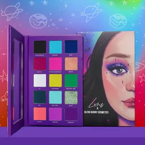 Lins x Blend Bunny Single Eye And Face Palette - 15 Vibrant Shades + Magnetic Pans