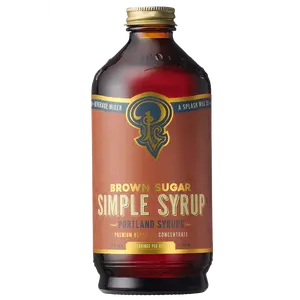 Portland Syrups Brown Sugar Simple Syrup for Lattes, Cocktails, Mocktails & Coffee - Rich Sweetness for Balanced Beverages & Baking - Natural Ingredients - Organic Cane Sugar - 12 oz Bottle, 24 Servings (Pack of 1)