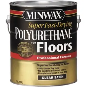 212 MAIN Minwax 13022 1 Gal. Satin Super Fast Drying Polyurethane - 441 VOC, Satin Shine, Self-Leveling Car Paint Care Coating