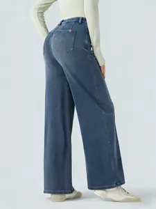 Women High Waisted Baggy Jeans Dark Wash Wide Leg Denim Pants Casual Everyday Streetwear for Women Viral Pantalones Mujer Catching Print Loose Fit mother jeans empire waist Retro Floral Halter Goth Black Mini Boho Fringe Vintage Wide-Leg Embroidered