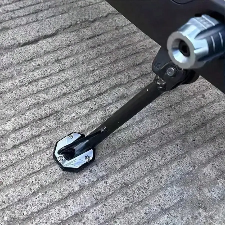 Motorcycle Kickstand Pad, Aluminum Alloy Non-slip Side Stand Plate, All-terrain Vehicle Footrest Support, Universal Replacement Motorcycle Accessories, Motor Parts Accessories, Motorbike