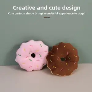 Pet Plush Donut Toy, Plush Doll, Bite-Resistant, for Dogs & Poodles, Pet Supplies