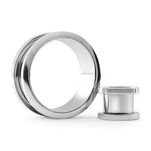 Stainless Steel Screw on Ear Tunnels