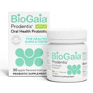 BioGaia Prodentis Apple Dental Probiotic Lozenges for Optimal Oral Health - Clinically Proven for Healthy Gums & Teeth - 30 Apple Flavored Lozenges