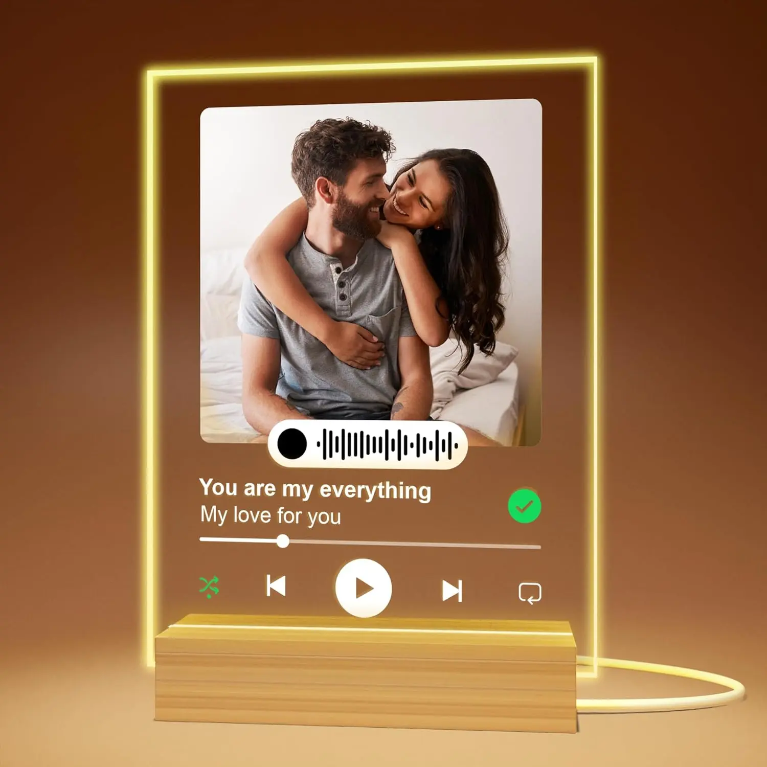 EGD Custom Spotify Plaque Gift for Women | Choose Your Photo & Song for Unique Customizable Gifts for Couples | Custom Gift for Friend | Boyfriend Birthday Gift Ideas | Multiple Size Options