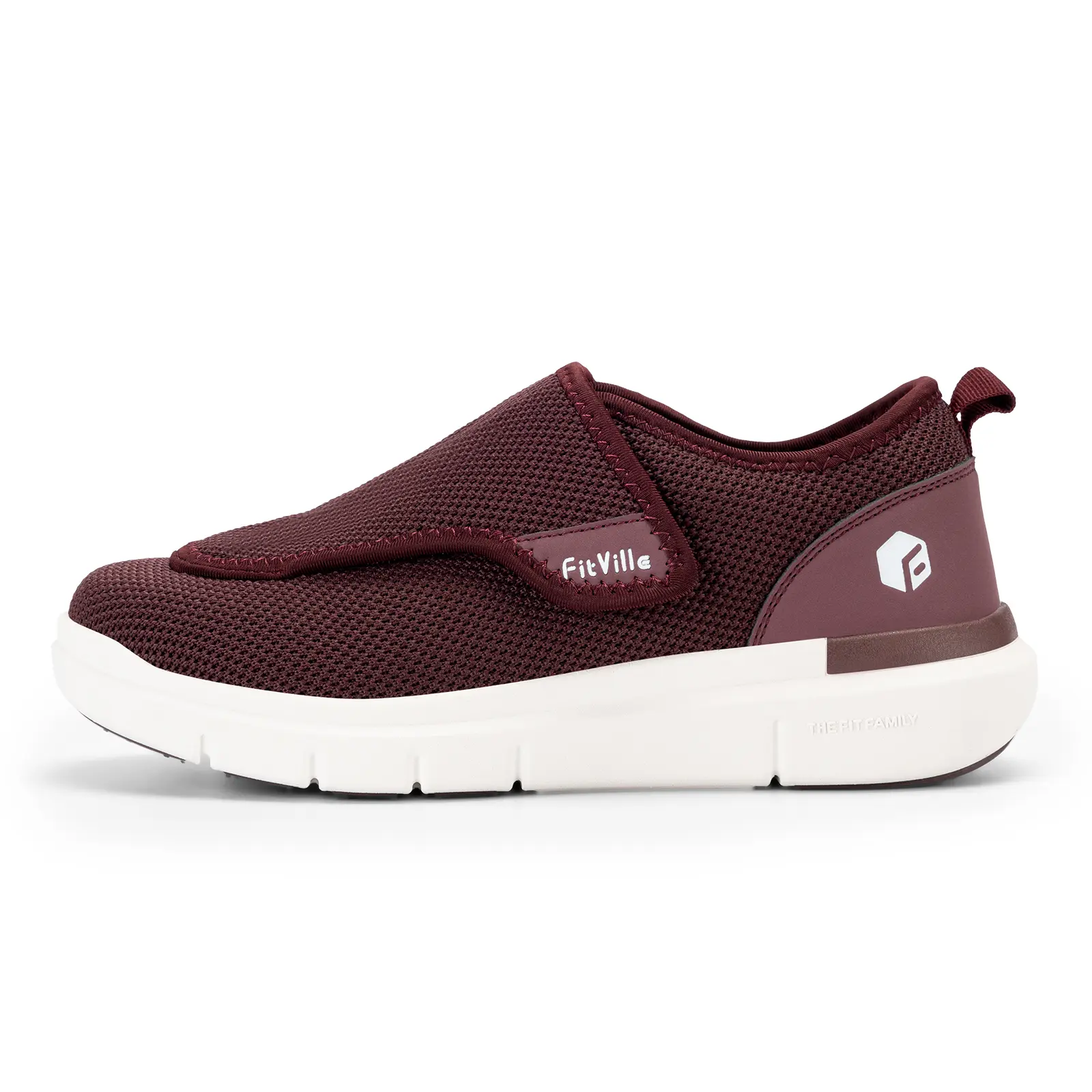 Fitville Women's EasyTop Wings V2 Low Top Casual Trainers - Modest, Simple Fits, All Season Outdoors Shoes with Soft Rubber Sole, Mesh Upper, No-Heel Round Toe, Velcro Closure, Red Bottom for Running Training, Walking Mesh Shoes, Soft Soled Shoes