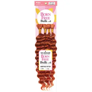 Born Free By Ali 100% Human Hair Braids New - DEEP BULK-18-20"