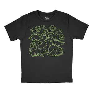 Youth Funny T Shirts Doodle Dinos Sarcastic Dinosaur Tee For Kids Funny T Shirts Funny Dinosaur Short Sleeve Novelty Tees for Kids Black -