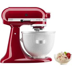 KitchenAid Ice Cream Maker Attachment Stand Mixer, 2 Quart, White