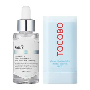 TOCOBO X Dear Klairs - Fresh Faced Duo | GENTLE VITAMIN C SERUM & SOOTHING SUN STICK, RADIANT KOREAN GLASS SKIN