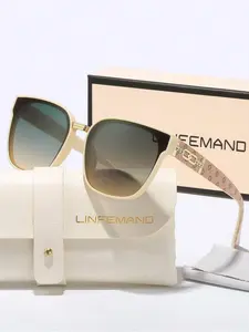 Unisex Vintage Cat Eye Frame Fashionable Eyeglasses, Classic Beach Eyewear, Trendy Casual Tinted Lenses Glasses for Everyday Use, Fashion Accessories for Outdoor Activities, Stylish Glasses