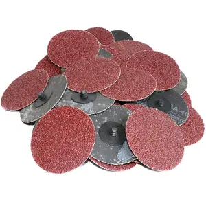 Grit40 50 count 3" inch Sanding Disc Roll Lock R-Type Sandpaper Quick Change Disc Grinding Pad Abrasive Disc,Abrasive Disks for Power-Operated Sanders