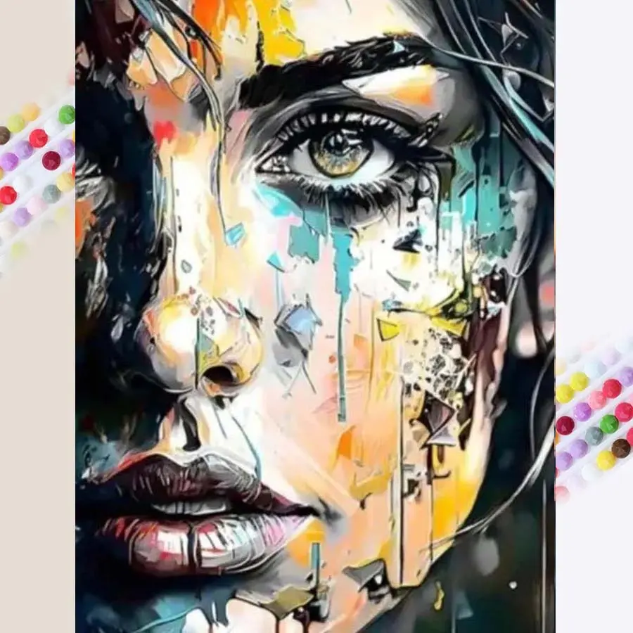 1 set of DIY diamond painting kit, 5D diamond art set, DIY decoration colorful dots mosaic, diamond art, DIY home decor