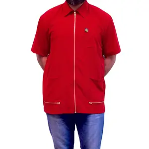 Barber Jacket – Hair Resistant Lightweight Smock | King Midas (Red)