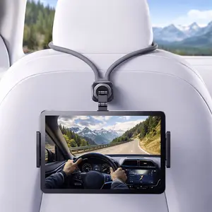 2026 Car Rear Seat Tablet Holder, Sports Seat Headrest Mount, Compatible with Ipad, Adjustable at Multiple Angles, Supports Up to 55.12LB ,Long（63cm）, Perfect for Binge-Watching in The Back Seat, Car Additions