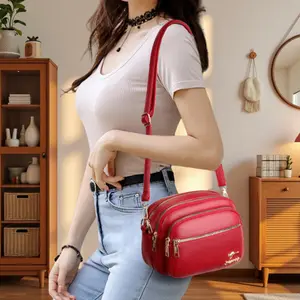 Stylish Simple Shoulder Bag for Women Multifunctional Multi Pocket Compartment Ladies Messenger Bag with Adjustable Strap for Daily Commuting