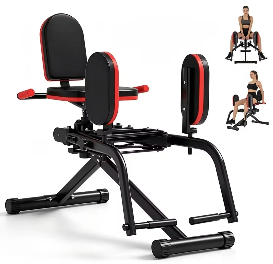 2-In-1 Hip Abductor & Adductor Machine - 15 Resistance Levels Home Strength Training Equipment, Adjustable Glute Trainer, Adjustable Multifunctional Fitness Machine,Upper Back Exerciser, Thigh Workout Tool for Hip Sculpting & Butt Lifting, Home Gym！