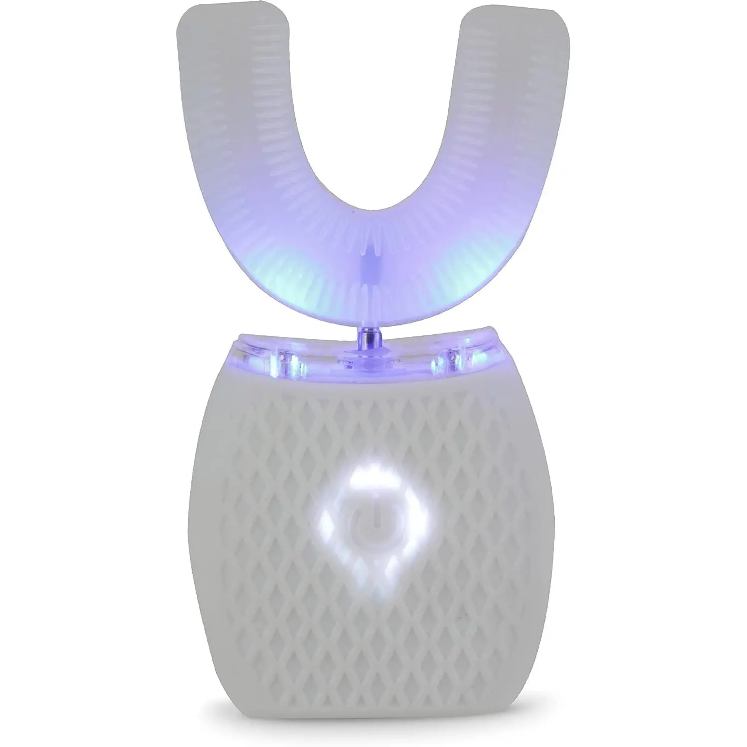 Whitening Toothbrush, Ultrasonic U-Shaped Electric Toothbrush for Adults, Automatic, Rechargeable, Washable, and Perfect for Travel and Home Use with 360° Whole Mouth Cleaning, 4 Modes, White