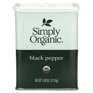 Simply Organic Black Pepper, 4 oz (113.4 g)