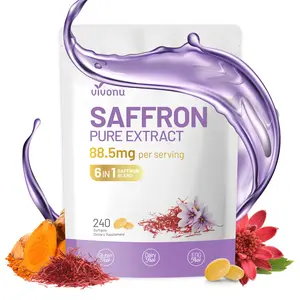 【FINAL DEAL】VivoNu Saffron Pure Extract | Boosts Energy & Mood | Supports Metabolism & Cardiovascular Health | 240 Capsules per Bag