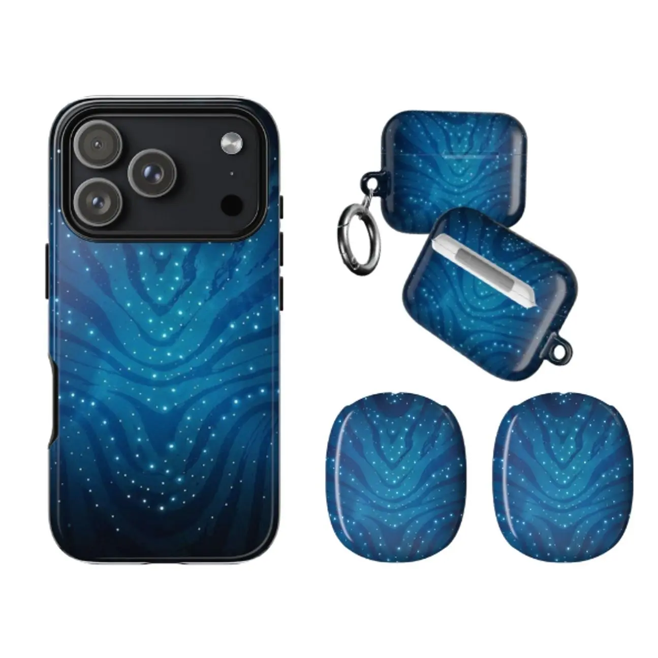 Avatar Set Case For Iphone, Airpods And Airpods Max, Light Blue Avatar Navi Case Cover For Iphone 17-11, Airpods Gen 1-4, Pro 1-3 And Airpods Max