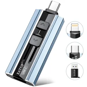 EATOP Flash Drives Intended for iPhone, Memory Stick Storage for Photos and Videos, USB External Memory Storage Flash Drive Compatible with iPhone iPad Android and Computers