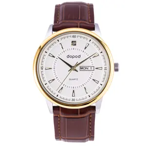 NAKINMI Men’s Quartz Watch 41mm with Day & Date, Genuine Leather Strap Business Casual Wristwatch, Perfect Valentine’s Day Gift for Boyfriend or Husband