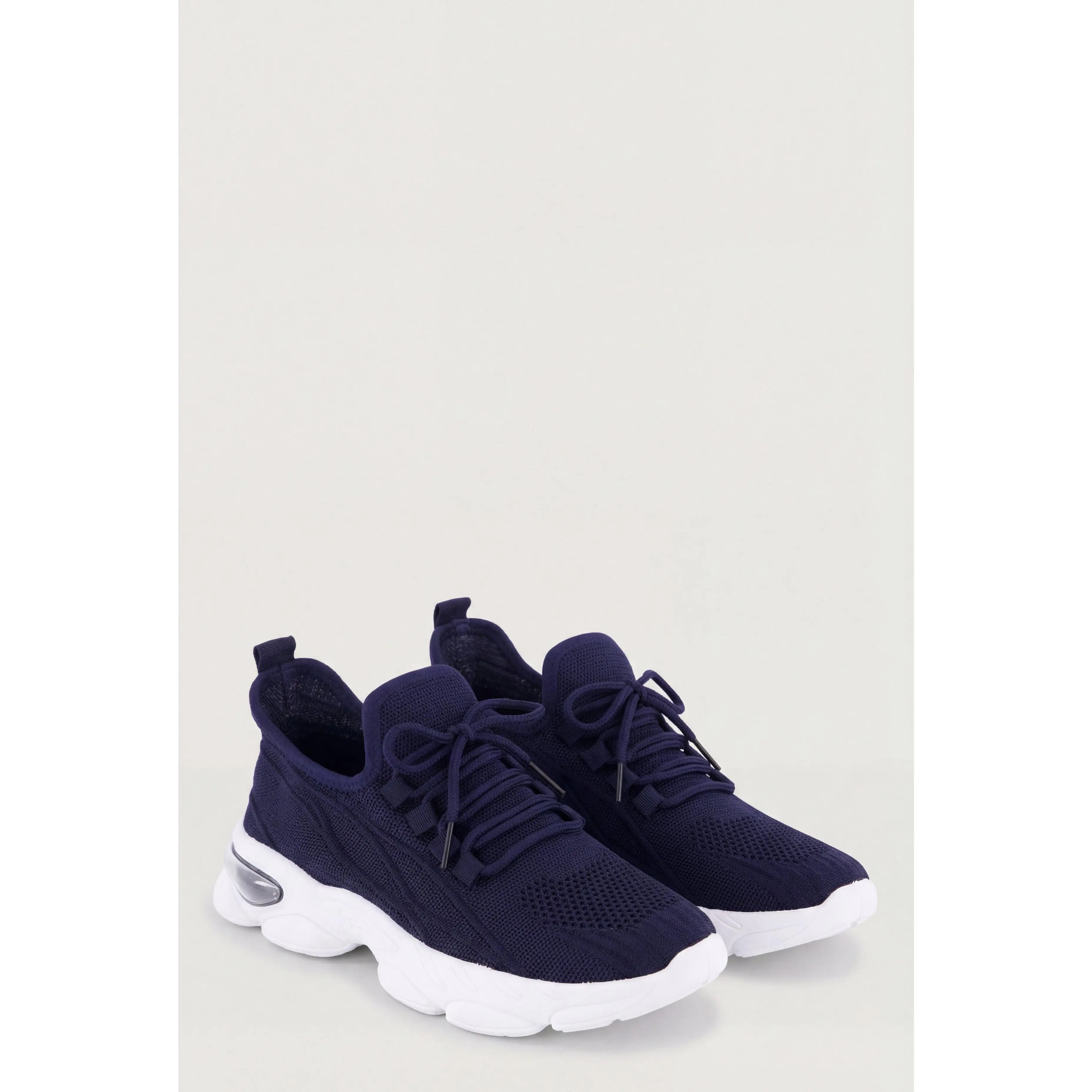 Textured Knit Bubble Sole Sneakers