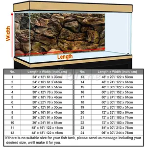 Aquarium Background Poster PVC Fish Tank Decor Landscape Multiple Sizes (48" x 24"/ 122 x 61cm)