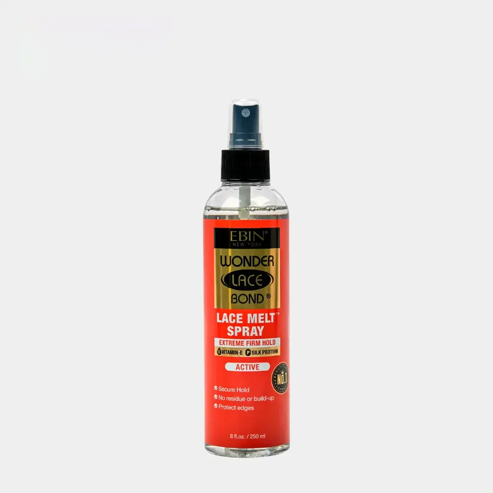 Wonder Lace Bond Melt Spray Active with Vitamin E & Silk Protein, Extreme Firm Hold for Seamless Wig Styling, Sweet Acai Berry Scent, Unisex