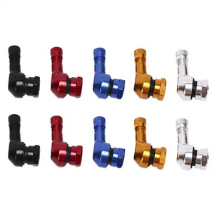 20241pc Aluminum Alloy Motorcycle Tubeless Tire Stem Valve - 90 Degree Angle, Durable & Lightweight Design, Red/Blue/Black/Orange/White Options for Enhanced Control & Style, Motorcycle Accessories, Sleek Metallic Finish, Highquality Construction2025