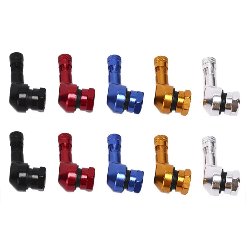 20241pc Aluminum Alloy Motorcycle Tubeless Tire Stem Valve - 90 Degree Angle, Durable & Lightweight Design, Red/Blue/Black/Orange/White Options for Enhanced Control & Style, Motorcycle Accessories, Sleek Metallic Finish, Highquality Construction2025