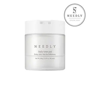NEEDLY Daily Toner Pad 365g (80 Pads) | BHA & PHA Exfoliating Toner Pad | Pore Care & Hydrating Facial Pad