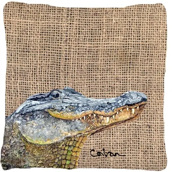 Alligator Indoor-Outdoor Fabric Decorative Pillow, Versatile Furniture Accent for Outdoor Sofas, Indoor Outdoor Decorative Pillows