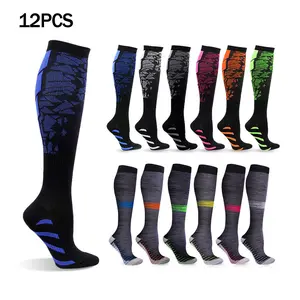 12 Pack Copper Compression Socks for Women and Men Circulation-Best Support for Medical, Running,Nursing,Athletic