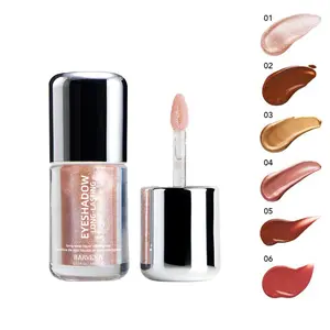 Liquid Sparkling Glitter Eye Shadow – Rose Gold Cherry Eyeshadow, Eyeliner, Eyelid Shimmer Highlight Makeup, Highly Pigmented sombra de para ojos,Waterproof Quick-Drying