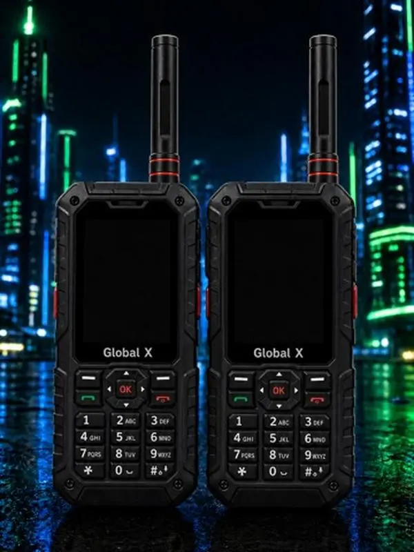 Global X-20 Elite PTT Radio - Arancio Edition 2 Pack Color: Black (53 Countries)